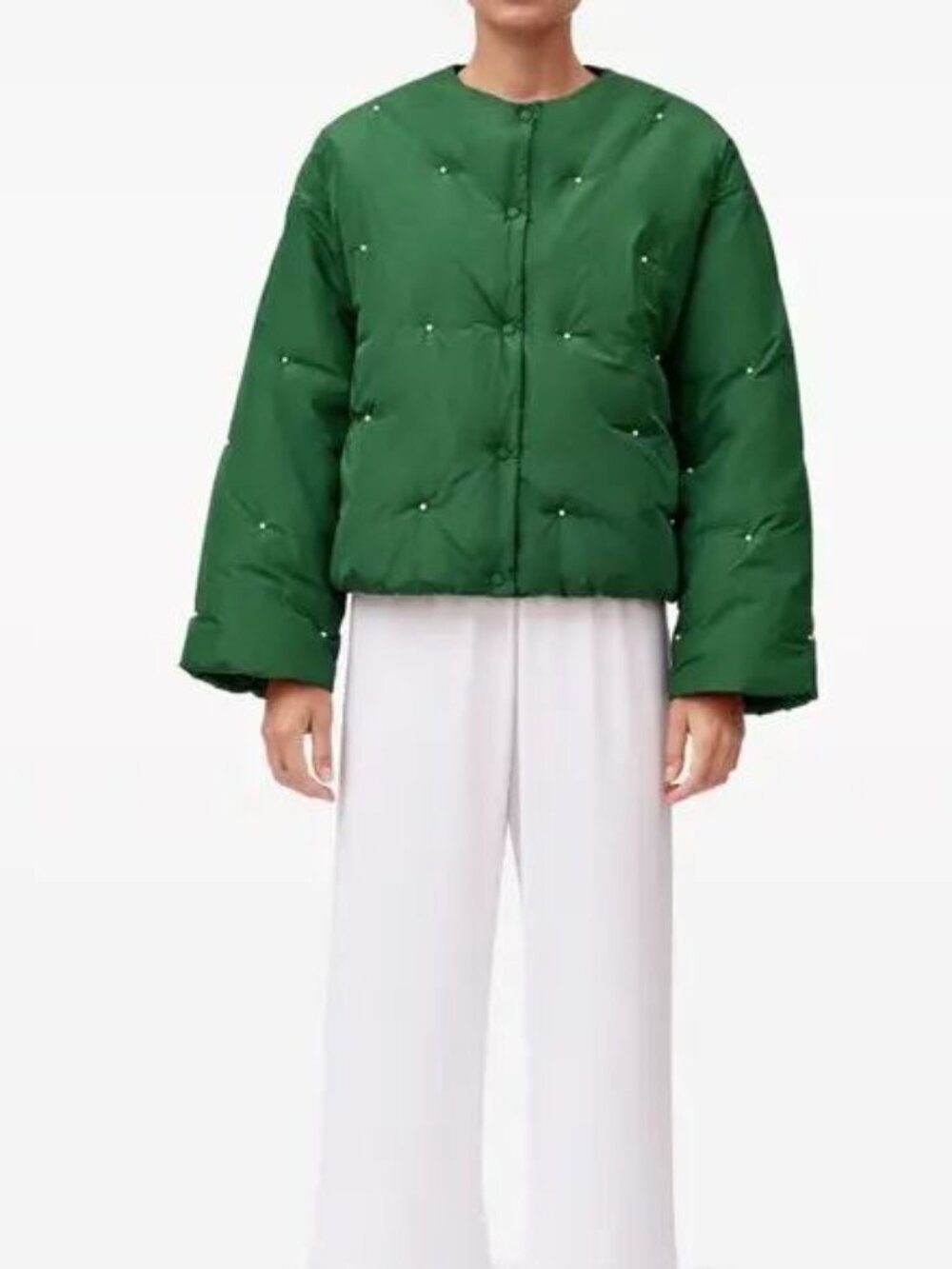 Sleeper Faux Pearl-Embellished Bomber Jacket